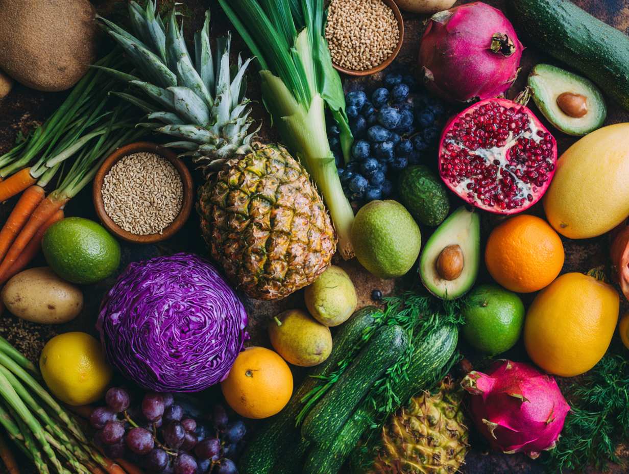 Різноманітні свіжі продукти